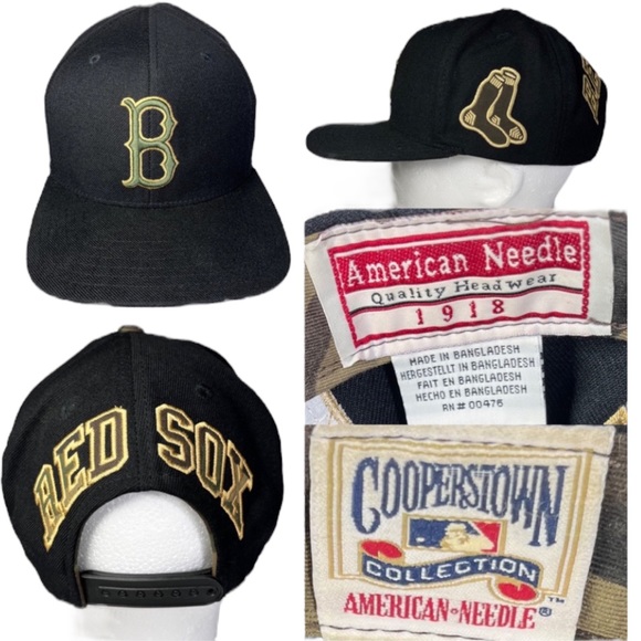American Needle Red Sox Flat Bill Snapback Black & Camo - Picture 2 of 8